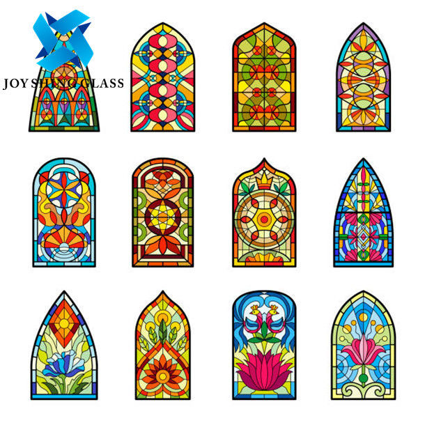 Kapı İçin Lüks Dekoratif Vitray Paneller Kristal Sanat Camı