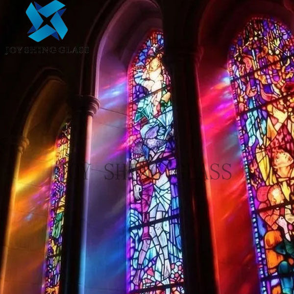 Renkli Kilise Vitray Örneği Mevcut OEM ODM Özelleştirilmiş