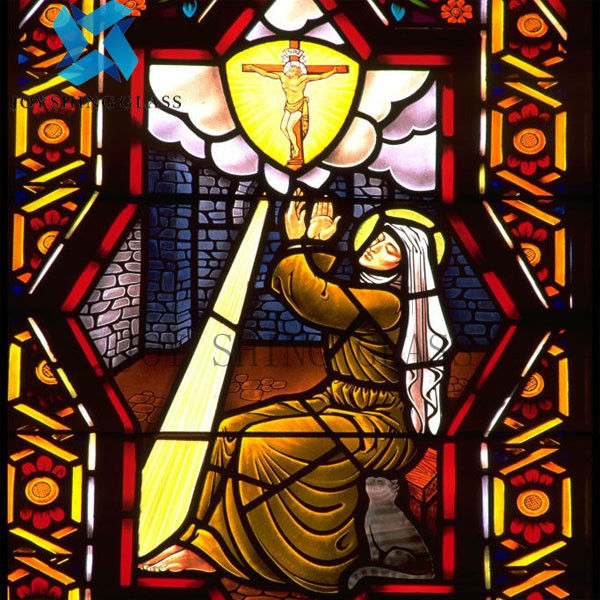 Kapı İçin Lüks Dekoratif Vitray Paneller Kristal Sanat Camı