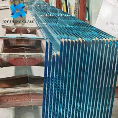 F - Mavi Tempered Heat Batırılmış Cam 12mm Renkli Güvenlik Sertleştirilmiş Cam